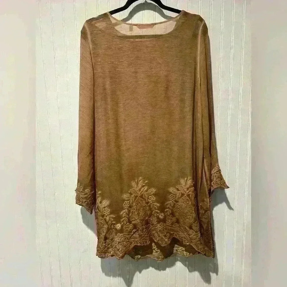 Soft surroundings 100 % silk Renee Cowl Tunic Sz.med. Oversized boho laganlook - Picture 4 of 8